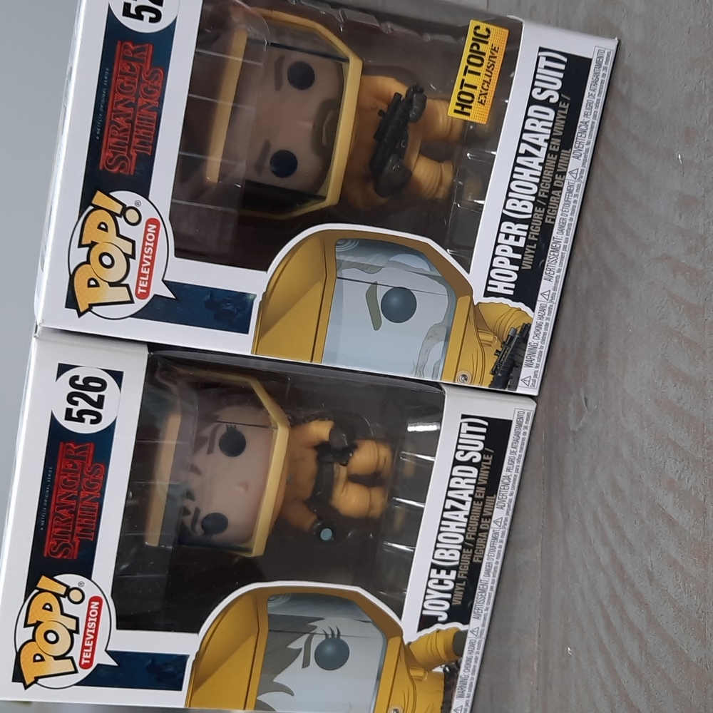 Funko Pop Joyce and Hopper Biohazard Suit Pair